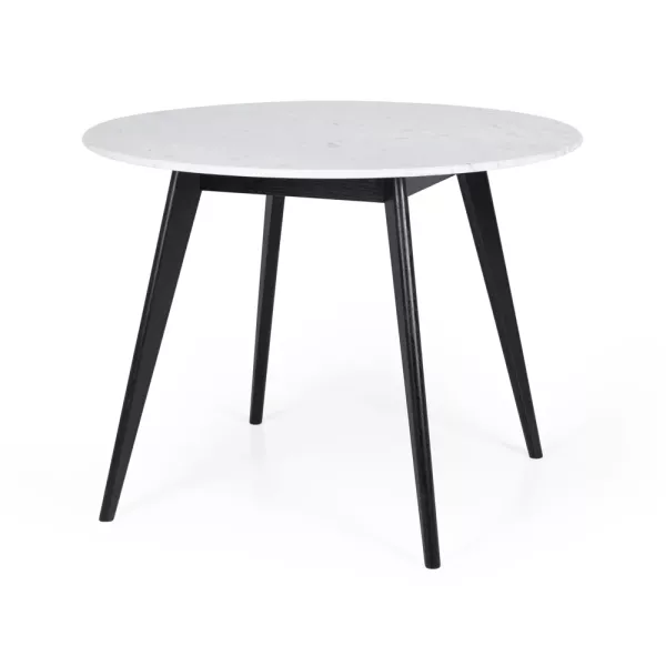 Radius 1m Round Dining Table - Black / Marble