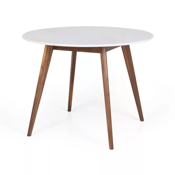 Radius 1m Round Dining Table - Walnut / Marble