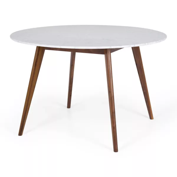 Radius 1200 Round Dining Table - Walnut / Marble